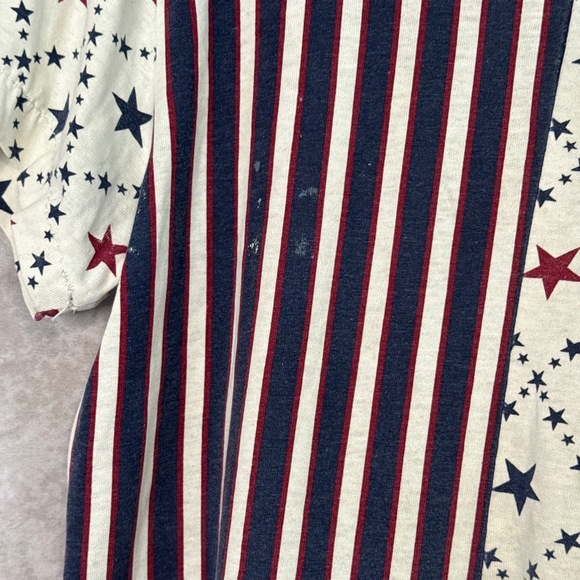 Vintage 90's Backyard Blues Americana Stars and Stripes Crop‎ Top Women's Size L - Picture 3 of 7
